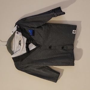 Mini Shatsu tuxedo look bow tie shirt 12 months boys formal